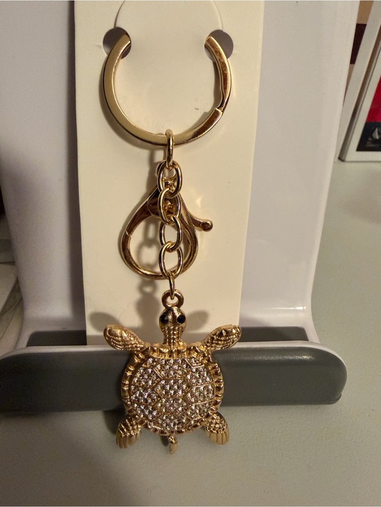 Accessories - Gold Turtle Keychain Charm